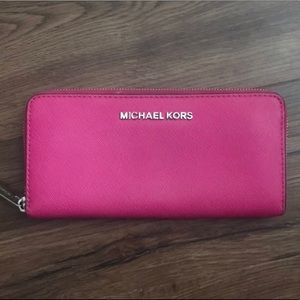 hot pink michael kors wallet
